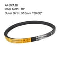 thumbnail image 2 of A450/A18 V Belts 18-inch Inner Girth, A-Section Rubber Drive Belt 2pcs, 2 of 4