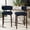 Blue, variant on 26 Inch Counter Height Bar Stools with Wood Legs, Linen Fabric Upholstered Bar Chairs with Back and Metal Footrest for Kitchen Island and Bar, 2 Pack, Dark Gray