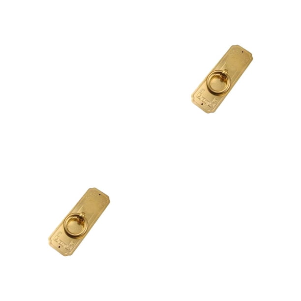 sweethay Manija de gabinete portátil de un solo agujero de estilo chino, cajón interior, tirador de puerta de armario, herrajes para muebles, bronce Amarillo Bronce 2piezas sweethay CBP490876