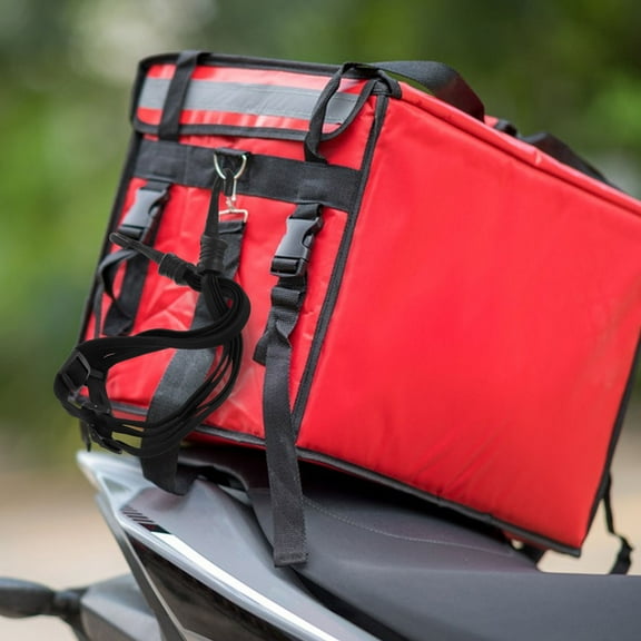 HINTRMENT Black Rubber Flat Bungee Cords With Hooks 1Pcs For Motorcycle Accessories