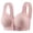 Gray, variant on Bras for Women, Wireless Leaf Front‑Button Bra, Wide Tank Straps Soft Full‑Support Ladies Brassiere ,Size: 36-50