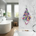 thumbnail image 2 of Yayeee 2 Pack Hand Towels for Bathroom 100% Cotton 16" x 28" Soft Absorbent Kitchen Towel, Colorful Plaid, 2 of 7