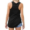 thumbnail image 2 of Casual Sleeveless Racerback Tops with Pocket Women's Basic V-Neck Tank Tops, 2 of 4