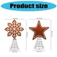 thumbnail image 5 of CIYISON Soft Felt Snowflake/Star Christmas Tree Toppers Ornament Holiday Decoration, 5 of 11