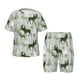 thumbnail image 1 of Balery green plaid Moose tree Conjunto de Pijama Infantil de Manga Corta con Estampado – Ropa de Dormir de Algodón Suave-X-Large, 1 of 5