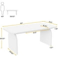 thumbnail image 2 of Tribesigns 63-Inch Wood Executive Desk, Modern Large Office Computer Desk Workstation for Home Office (White), 2 of 5
