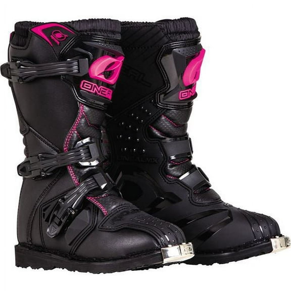 Black/Pink Sz 12 O'Neal Racing Rider Girl's Peewee Boots