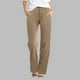 thumbnail image 1 of WILLBEST Pantalones Casuales de Verano para Mujer, de Color Liso, Holgados, Estilo Harlan, Ligeros, de Pierna Ancha y Diseño Recortado para Mayor Comodidad y Estilo. Extra Grande, 1 of 6