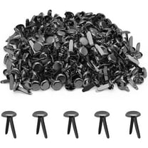 Metal Paper Fasteners Split Pins Pastel, 8 x 12mm Black Mini Round Brads for Art Crafting Scrapbooking DIY Decoration, 300 Pcs