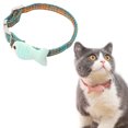 thumbnail image 1 of Pet Collar Checked Fish Adjustable Cat Collar Kitten Collar Pet Necklace Collar, 1 of 5