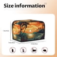 thumbnail image 4 of KLL Tropical Sunset Paradise Print 2 Slice Toaster Dust Covers Kitchen Small Appliance Cover with 2 Pockets,Can hold Jam Spreader Knife & Toaster Tongs (11.4 x 7.9 x 7.5), 4 of 6