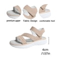 thumbnail image 7 of Walking Sandals for Women Thick Soft Sole Strappy Beach Shoes Comfortable Footbed Open Toe Lightweight Casual Summer Athletic Footwear Beige Size 9, 7 of 7