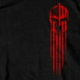 thumbnail image 2 of Hot Leathers GMD1468 Men's Red Warrior Skull Flag Black T-Shirt Medium, 2 of 2
