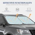 thumbnail image 3 of Kdxio Milk Tea Print 2-Piece Sun Shade Front Windshield - Foldable Car Front Window Sunshades for Most Sedans SUV Truck, 3 of 6