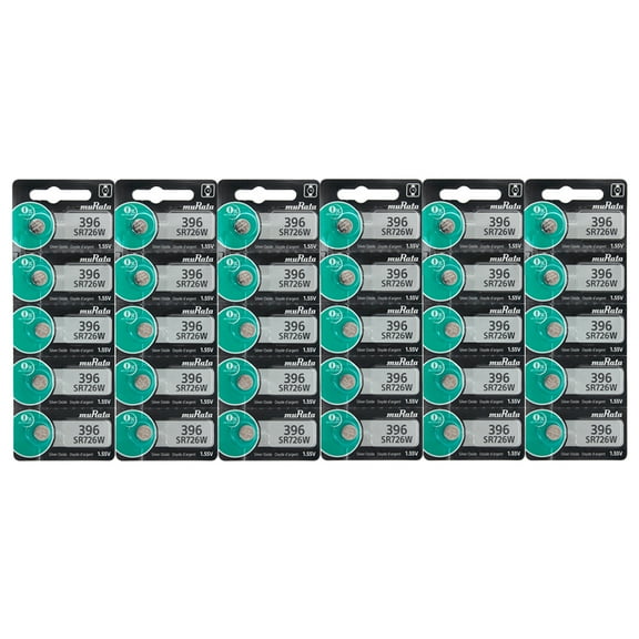 Murata SR726W 396 Watch Battery 1.55V 30 Pack