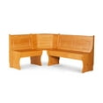 thumbnail image 4 of Linon Varden Farmhouse Corner Dining Breakfast Nook with Storage, Honey Brown, 4 of 11