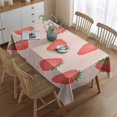 thumbnail image 2 of Strawberry Plants Fruit Light Pink Pattern Rectangle Tablecloth 60"x84",Waterproof Polyester Rectangle Table Cloth, Wipeable Spillproof Polyester Tablecloth for Dining, Camping, Indoor and Outdoor, 2 of 5