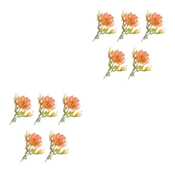 Moyic 5 piezas elegante ramo de flores artificiales para decoración del hogar durabilidad duradera flor falsa naranja naranja 2Conjunto