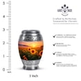 thumbnail image 2 of Sunflower Urn For Ash Adult Male, Orange Funeral Memorial Urns For Adult Ashes Women And Men, Mini Keepsake Burial Urns For Human Ashes Man, 3 Inch Sunset Urn For Husband And Wife, 2 of 7