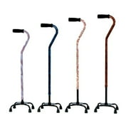 Essential Medical Supply Designer Small Base Quad Cane - Burl