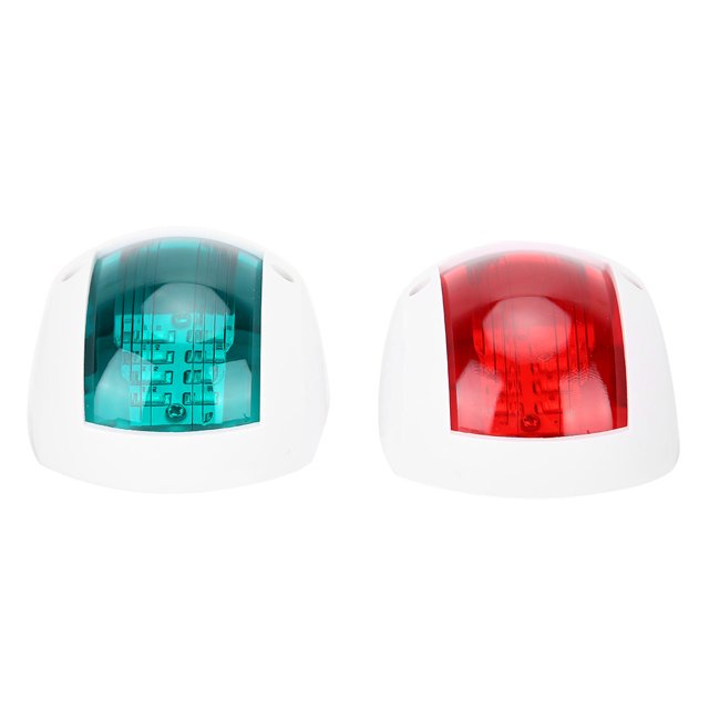 Cergrey 1 Paire Feu de Signalisation Rouge Vert LED Avertissement de Navigation Lumière de Bateau Parfait GU
