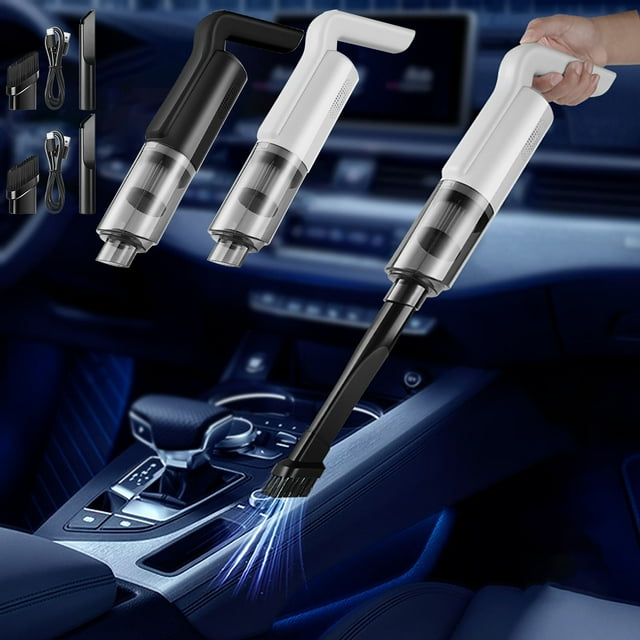 Xihbxyly Aspiradora Portátil para Coche, Alta Potencia de Succión de 9000 Pa, Batería de 70 Minutos de Duración, Diseño Ligero, Multiusos, Limpieza de Coche y Sofá, Fácil Manejo, Incluye Boquilla de