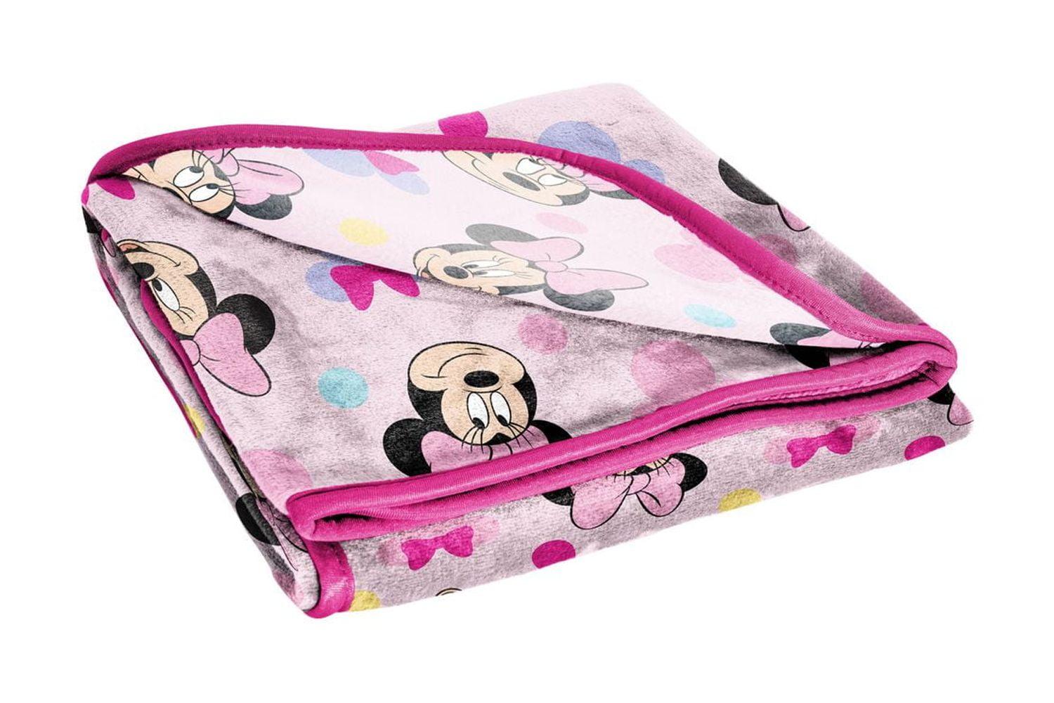 Minnie Mouse Jeté en Molleton Toucher Soie pour Enfants, 100 % Polyester 101,6 x 127 cm