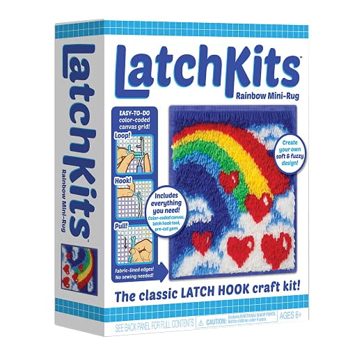 LatchKits Mini-Kit de Couture de Tapis le Kit d'Artisanat de Crochet de Verrouillage Classique - Arc-en-Ciel