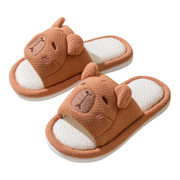 NAFUU Kids Girls Boys Sandals Kid Leisure Home Slides Indoor Cute Cartoon Prints Soft Sole Slipper Sandals For Toddler Girls Sizes 2.5-3 Years