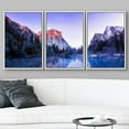 thumbnail image 3 of wall26 Framed Canvas Print Wall Art Set Pastel Purple Dusk Mountain Sunset Nature Wilderness Photography Realism Rustic Landscape Colorful Cool for Living Room, Bedroom, Office - 16"x24"x3, 3 of 5