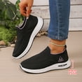 thumbnail image 2 of Women's Orthopedic Walking Shoes 2026 Arch Support Antiskid Slip on Running Shoes Breathable Mesh Knit Sneakers Black Size 8.5, 2 of 6