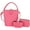 Pink, variant on Kukuzhu Shoulder Bags for Women Fashion Leather Bucket Hobo Bag Handbag Purse
