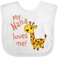 thumbnail image 3 of Inktastic My Nana Loves Me- Cute Giraffe Boys or Girls Baby Bib, 3 of 4