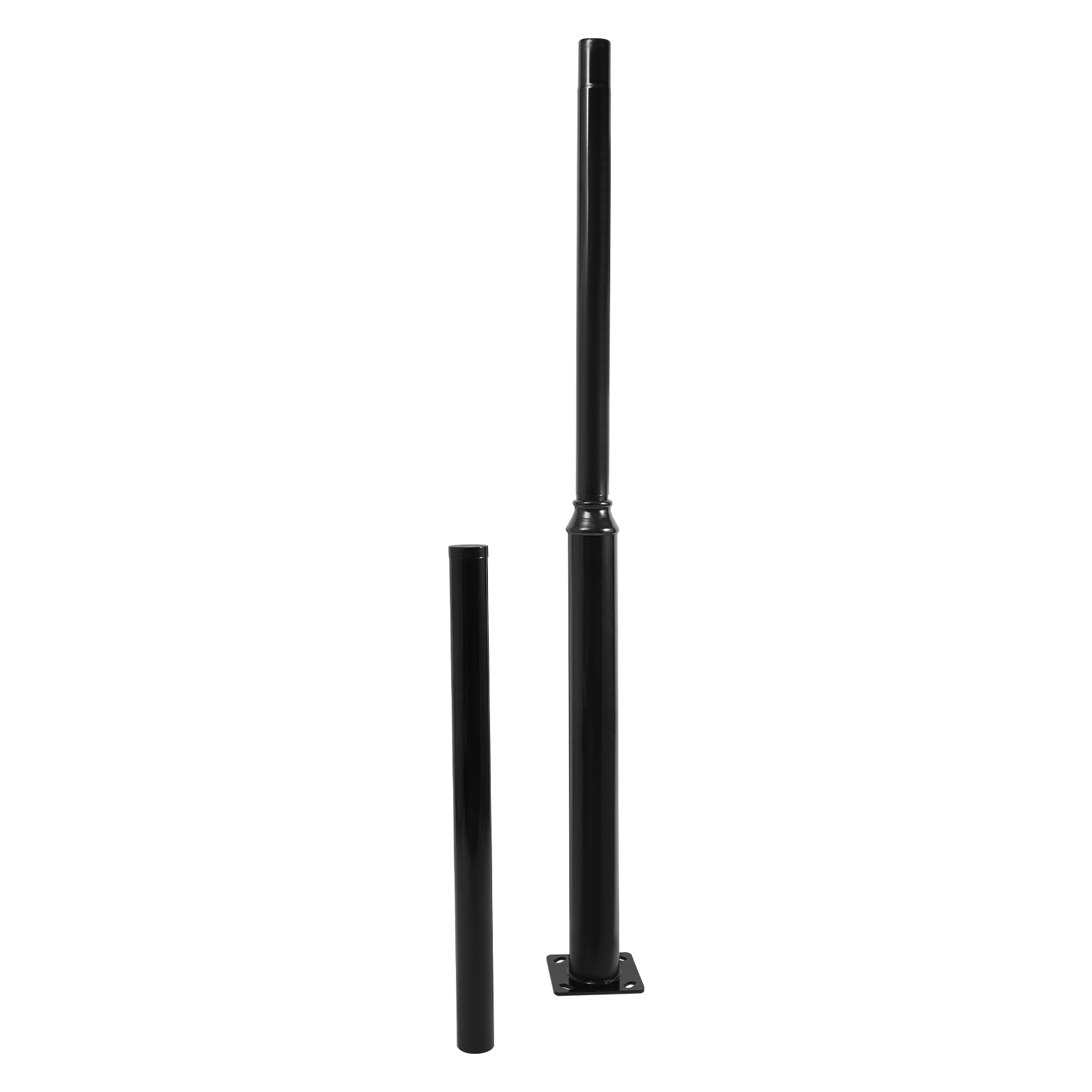 2.9m ‎black Outdoor Street Light Pole Street Lamp Post Split Street Lamp Post Suitable for Outdoor Street 100kg