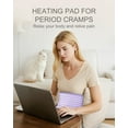 thumbnail image 2 of Aship Electric Heating Pad for Neck and Shoulders, Heating Pad for Back Pain & Period Cramps Relief - Christmas Gifts for Women Men Mom Dad, 10 Heat Settings, ETL Certified, 12"x24", Purple, 2 of 7
