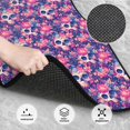 thumbnail image 3 of Yiaed cool Skull flower colorful Print Carpet Floor Mats for Cars, Auto Accessories Front & Rear Car Floor Mats Car Floor Foot Mat Sets of 4 Pieces, 3 of 7