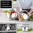 thumbnail image 6 of Nesting Stainless Steel Mixing Bowls with Lids, 6-Piece Metal Bowls Set for Baking Cooking Salad Prep, Airtight Storage & Space Saving, 4.5 3 1.5 QT (Black), 6 of 6