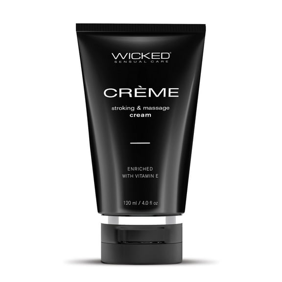 Wicked Sensual Care Crème Masturbation Cream for Men 4 Ounce, Black. Oil Based Lubricant