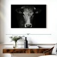 thumbnail image 3 of Elephant Stock Pondering Cow Wall Art - Horizontal Canvas Wall Art - Living Room Wall Decor - Animal Canvas - Black And Gray Decor - 39" x 26", 3 of 8