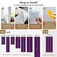 thumbnail image 6 of Pure Dark Purple Window Privacy Film, Simple Solid Color Static Cling UV Sun Blocking Heat Control Window Tint Day and Night, Non-Adhesive Reusable One Way Windows Privacy Cover 17.7''x78.7'', 6 of 7