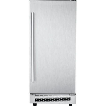 Hanover The Vault 15 In. Stainless Steel Undercounter Ice Maker with Reversible Door and Touch