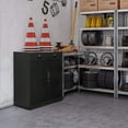 thumbnail image 6 of Metal Storage Cabinet with 2 drawers. Lockable Steel Storage Cabinet with Doors and Shelve, 37”H Office Cabinet for Home, Garage, Warehouse with large storage space. (Black), 6 of 12