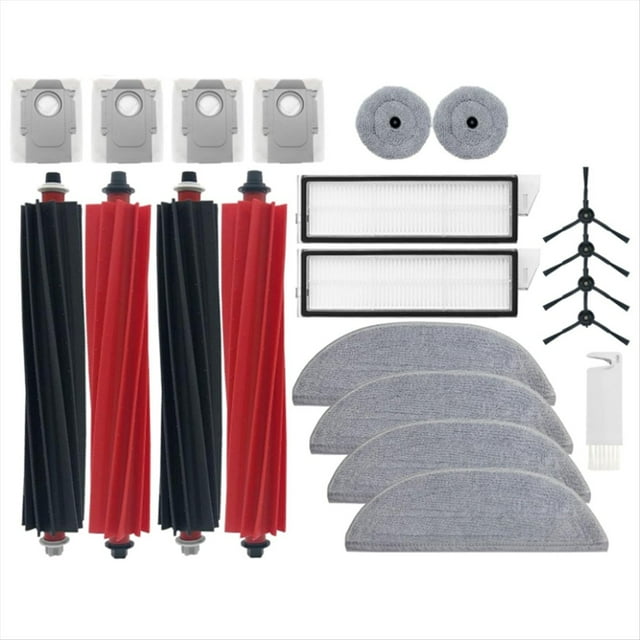 Kit de Accesorios para para S8 MaxV Ultra Robot Aspirador Rodillo Cepillo Lateral Filtro Trapeador Bolsas para Polvo