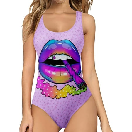 

Women Swimwear Tight Fitting Tummy Control Shapewear Sleevelesss Bodysuit Monokini Tie Dye Floral Printed Jumpsuit Summer Beach Bathing Suit Beachwear