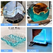 Crystal Clear Epoxy Resin Kit 1GAL With luminous powder- 1:1 Mixing Ratio, Bubble Free & Anti-Yellowing - High Gloss Casting & Coating Resin for Jewelry, River Tables, Bar Top, Countertops & Wood