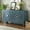 Antique Blue, variant on Harper & Bright Designs Sideboard Buffet Cabinet with Storage and Shelves, Farmhouse Sideboard Cabinet with Circular Groove Design Metal Door Handle for Entrance Living Room, Antique Blue
