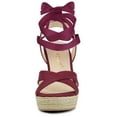 thumbnail image 2 of BLISSFUL STEP Sandales Compensées à Plateforme en Espadrille Croisée pour Femmes, 2 of 6