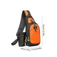 thumbnail image 3 of Bolsa bandolera Bandolera ligera Bolsa de pecho Bolsa de hombro de nylon Viajes al aire libre Desplazamientos al aire libre Diseño casual antirrobo Bolsillos múltiples Unisex, 3 of 6