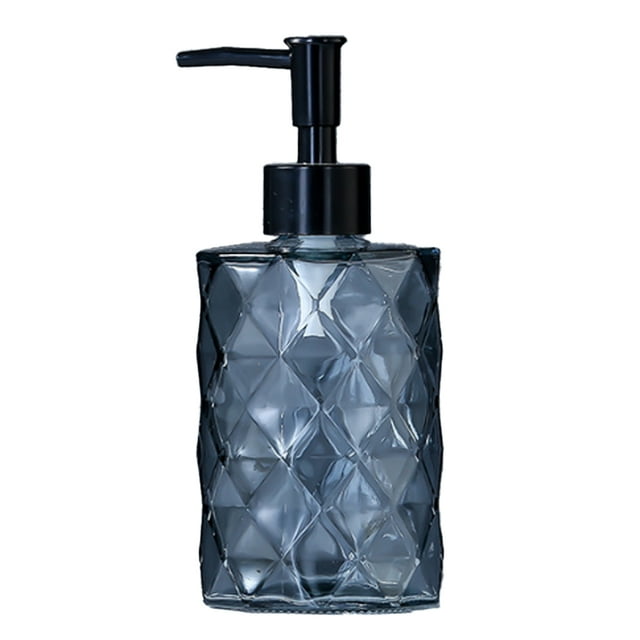 Glass Soap Dispenser with Plastic Pump, 350ml Liquid Hand Soap Dispenser, Rustproof Pump for Kitchen & Bathroom