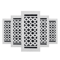 thumbnail image 1 of Floor Vent Cover / Register 4” x 10” with Damper – Pack of 5 Decorative Tudor Mushroom Design,Cast Aluminum, Powder Coated, Repaintable, 6” x 12” Outer Faceplate, Beveled Edges,Easy to Install (VR100), 1 of 12